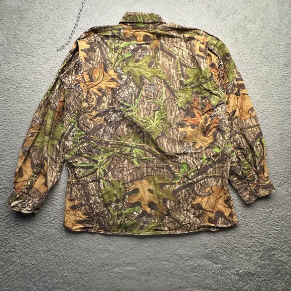 Mossy Oak Vapor-Tec Tree Camouflage Button Up Long Sleeve Shirt Mens Large Camo - Picture 9 of 11